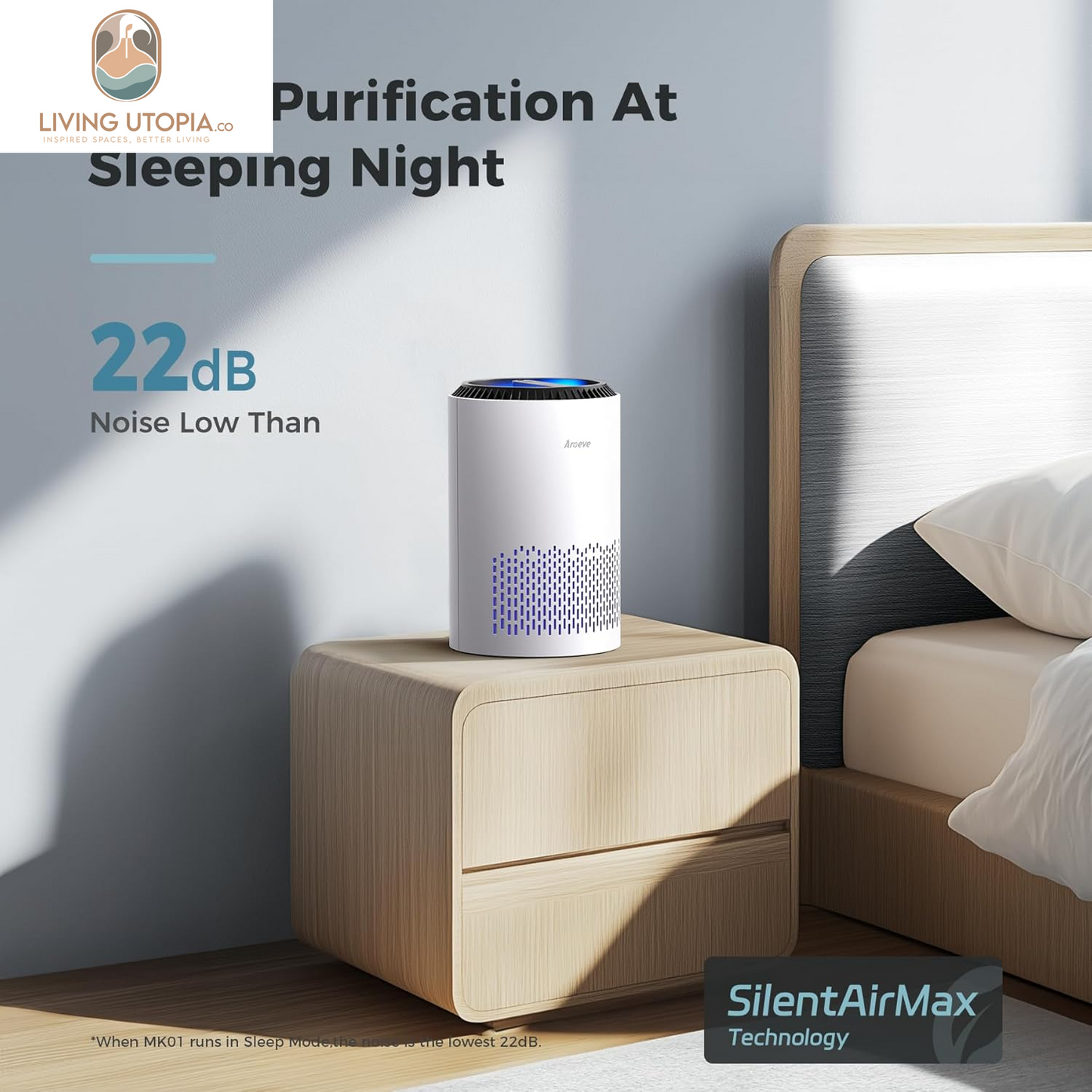 Air Purifiers for Bedroom Home, Air Purifier for Smoke Pollen Dander Hair Smell Air Cleaner with Sleep Mode Speed Control for Bedroom Office, MK01- White(Available for California)