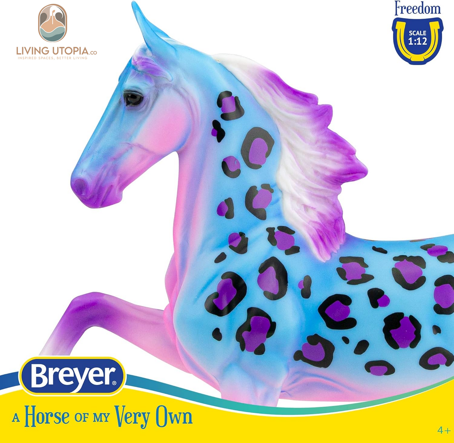 Horses Freedom Series 90'S Throwback Decorator Series Horse | Horse Toy | Special Edition | 9.75" X 7" | 1:12 Scale | Model #62221, Blue