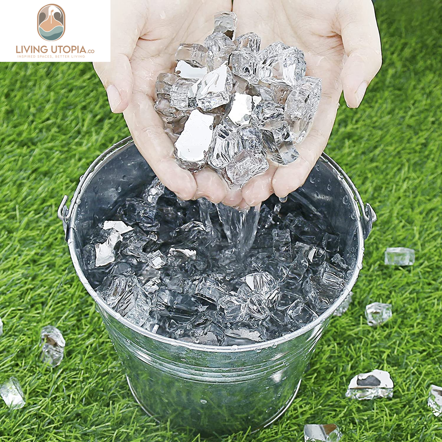 Clear Reflective Fire Pit Glass – 10 lb