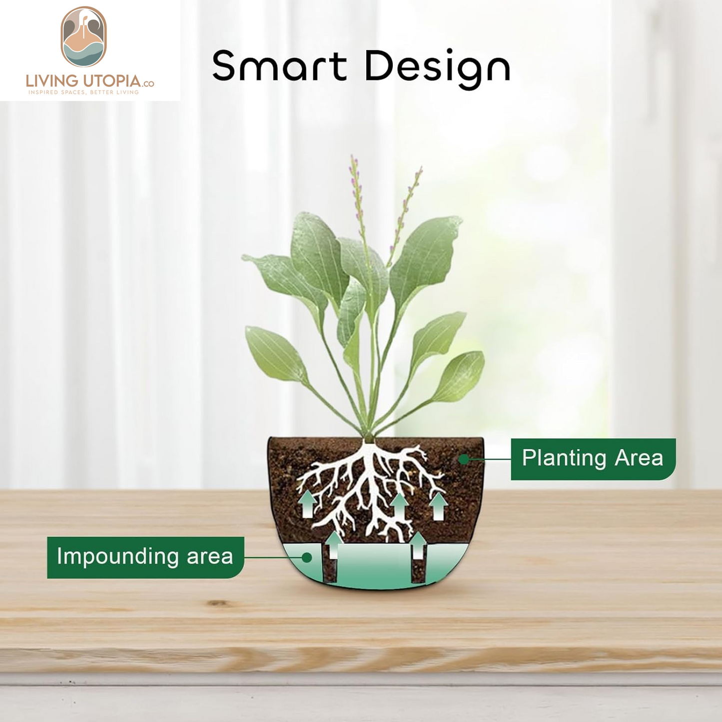 2 Packs 8 Inch Plastic Hanging Planter Pot Self Watering Basket with 6 Pcs Hooks, Indoor Outdoor Plants Flower Pot Detachable Base for Garden Home Decoration (Terracotta Color)