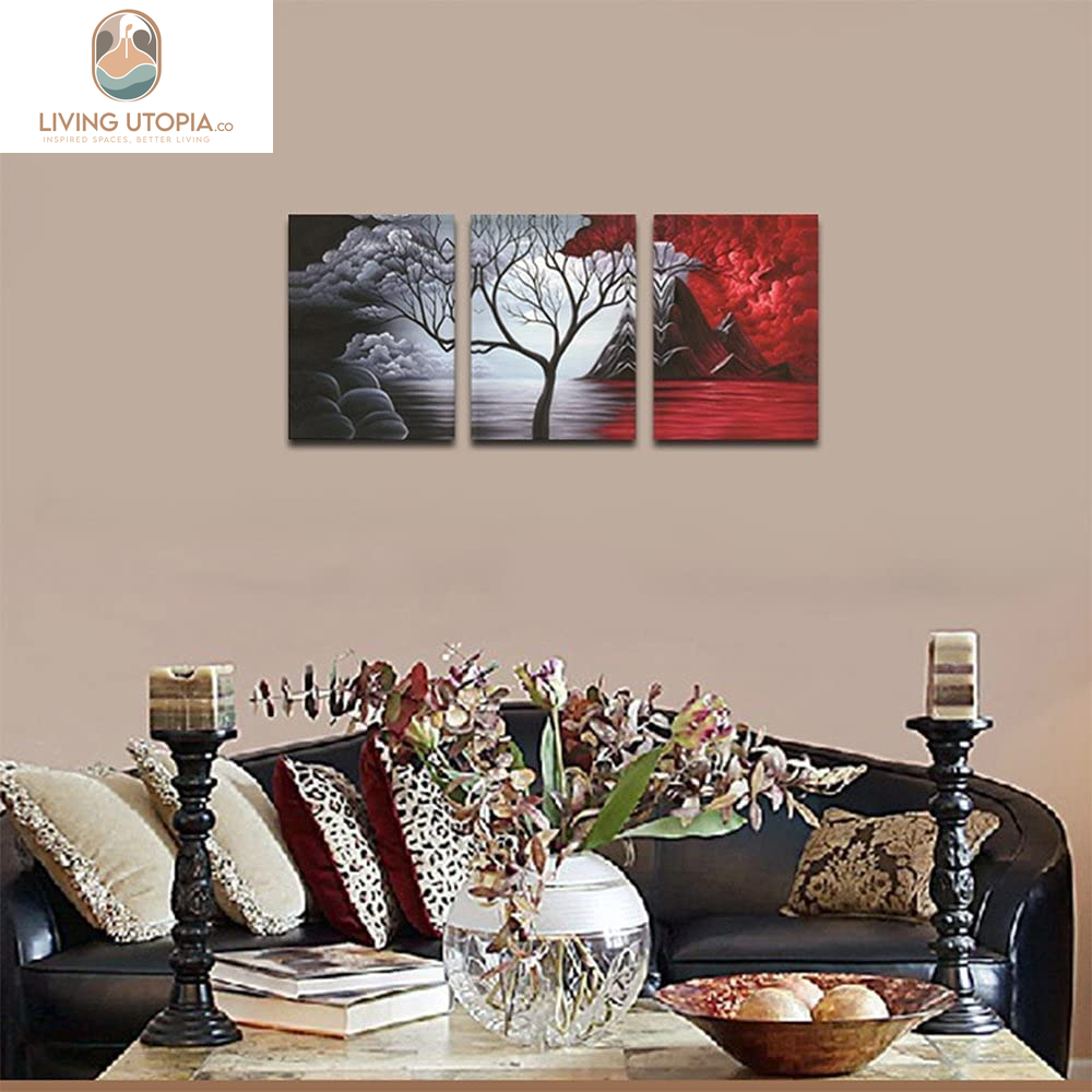 the Cloud Tree 3 Panels Modern Canvas Wall Art Prints Artwork Abstract Seascape Paintings Reproduction Sea Beach Pictures on Canvas for Home Decorations Wall Decor