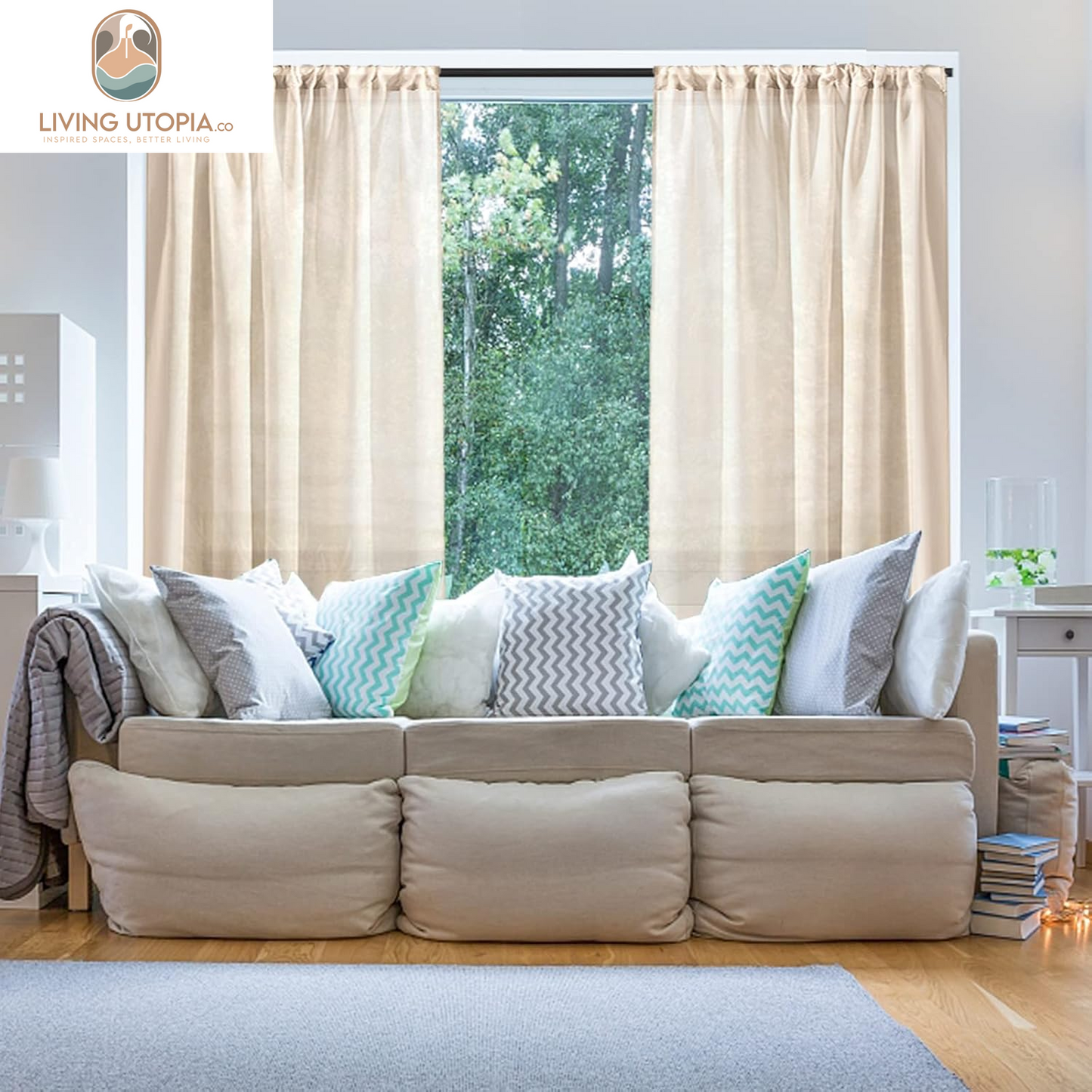 Beige Sheer Curtains Sheers Living Room 84 Inch Length Light Filtering Voile Curtain Panels Bedroom Draperies Rod Pocket Window Treatment Set 2 Panels