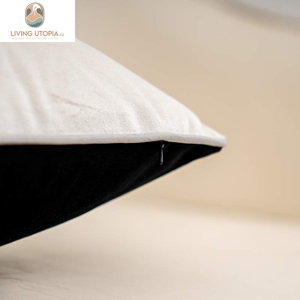 Black Patchwork Velvet Lumbar Pillow Cover with Gold Striped Leather Cushion Case Modern Luxury Pillowcase for Sofa Couch Bedroom Living Room Home Decor,12"X20"