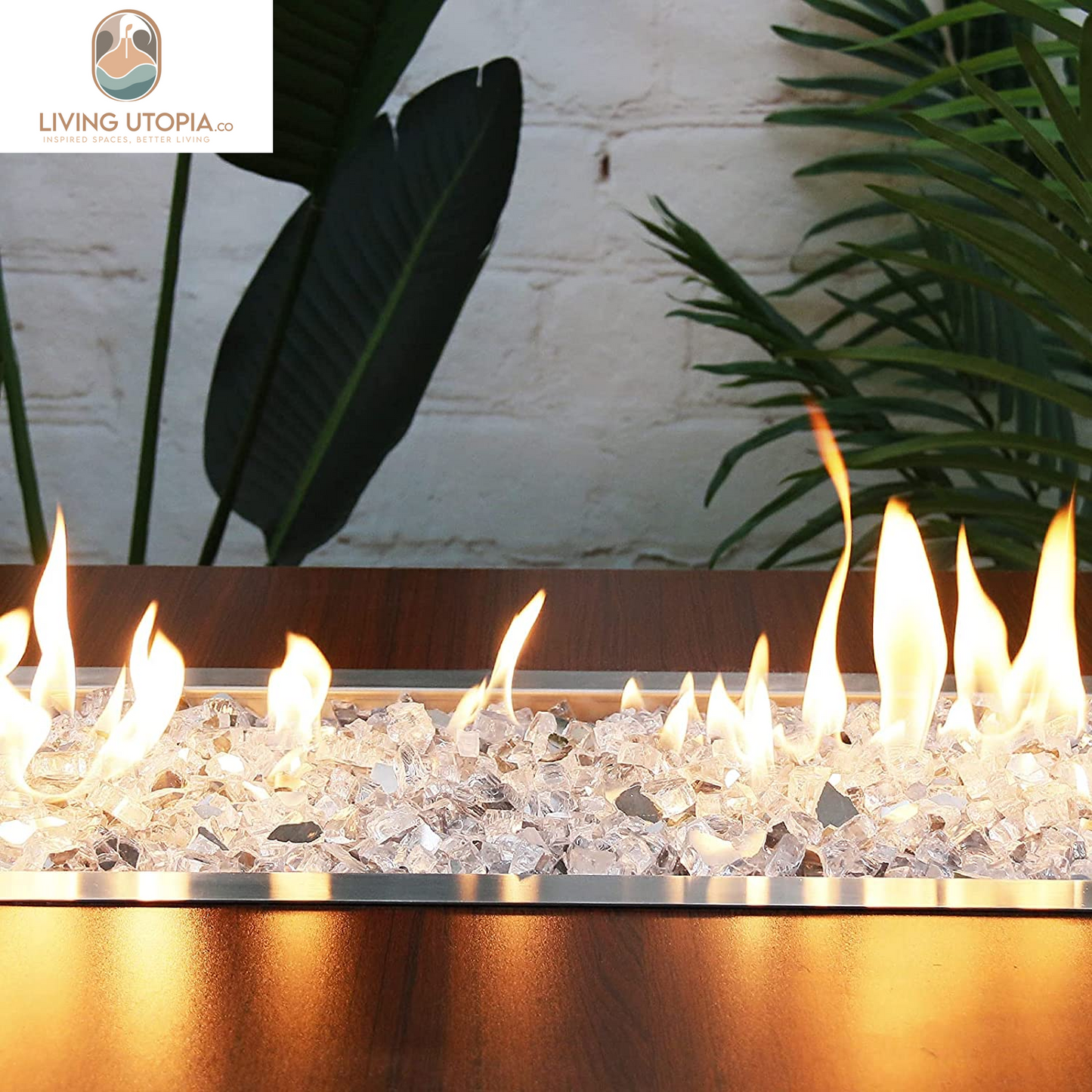 Clear Reflective Fire Pit Glass – 10 lb