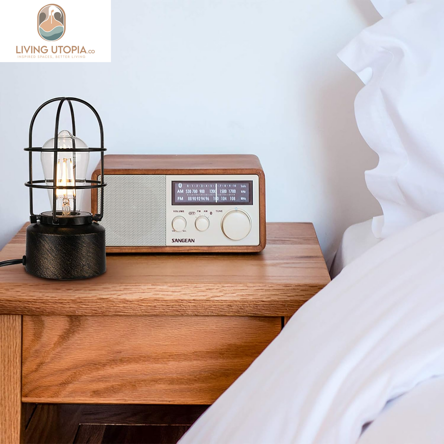 ๐ฆ๐บ๐ฎ๐น๐น ๐ง๐ผ๐๐ฐ๐ต ๐ง๐ฎ๐ฏ๐น๐ฒ ๐๐ฎ๐บ๐ฝ for Small Spaces - 3 Way Dimmable Industrial Bedside Lamp - Steampunk Antique Nightstand Desk for Bedroom, Living Room (Bulb Included)