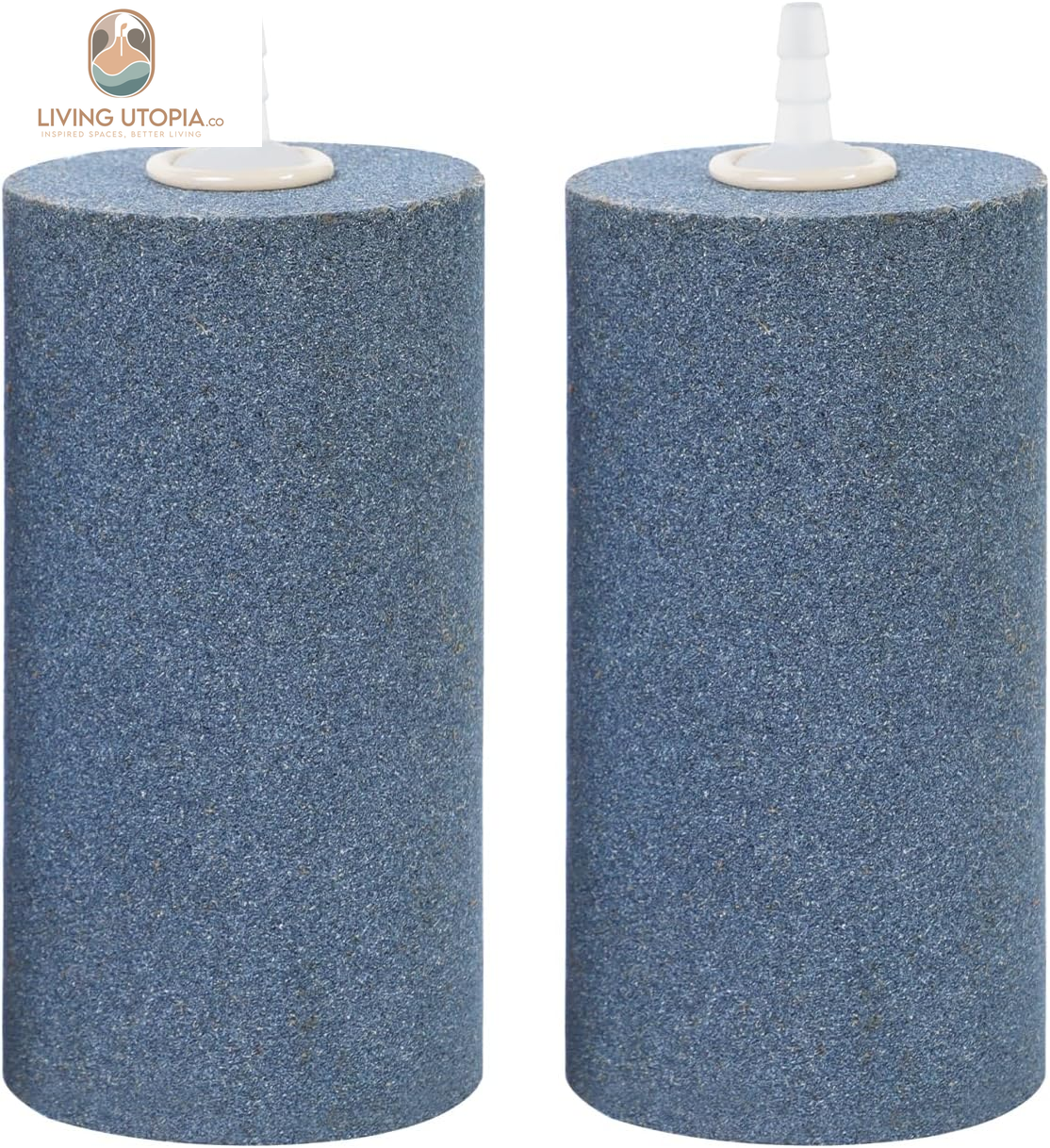 Aquarium Air Stone 4X2 Inch 2 Pack, Large Airstone, Aerator Bubble Diffuser, Air Pump Accessories for Aquariums, Hydroponic, Ponds and Fish Tanks