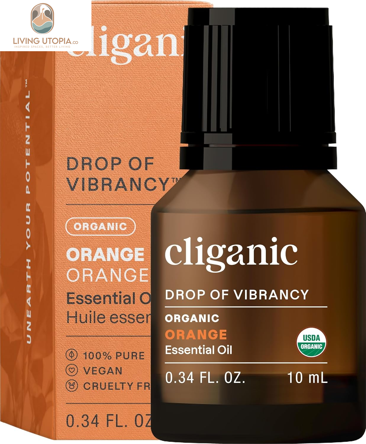 Organic Sweet Orange Essential Oil, 10Ml - 100% Pure Natural for Aromatherapy Diffuser | Non-Gmo Verified (Packaging May Vary)