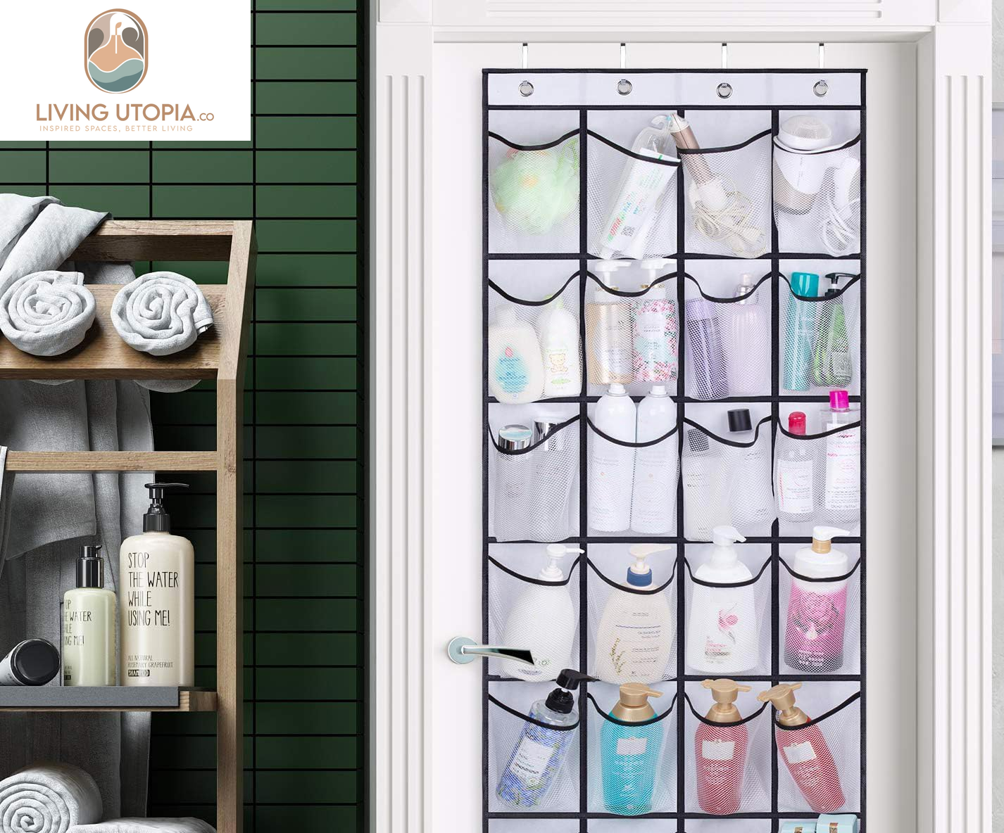 28 Large Mesh Pockets over the Door Shoe Rack, Hanging Shoe Organizer for Closet Hanging Sneaker Holder Hanger, White