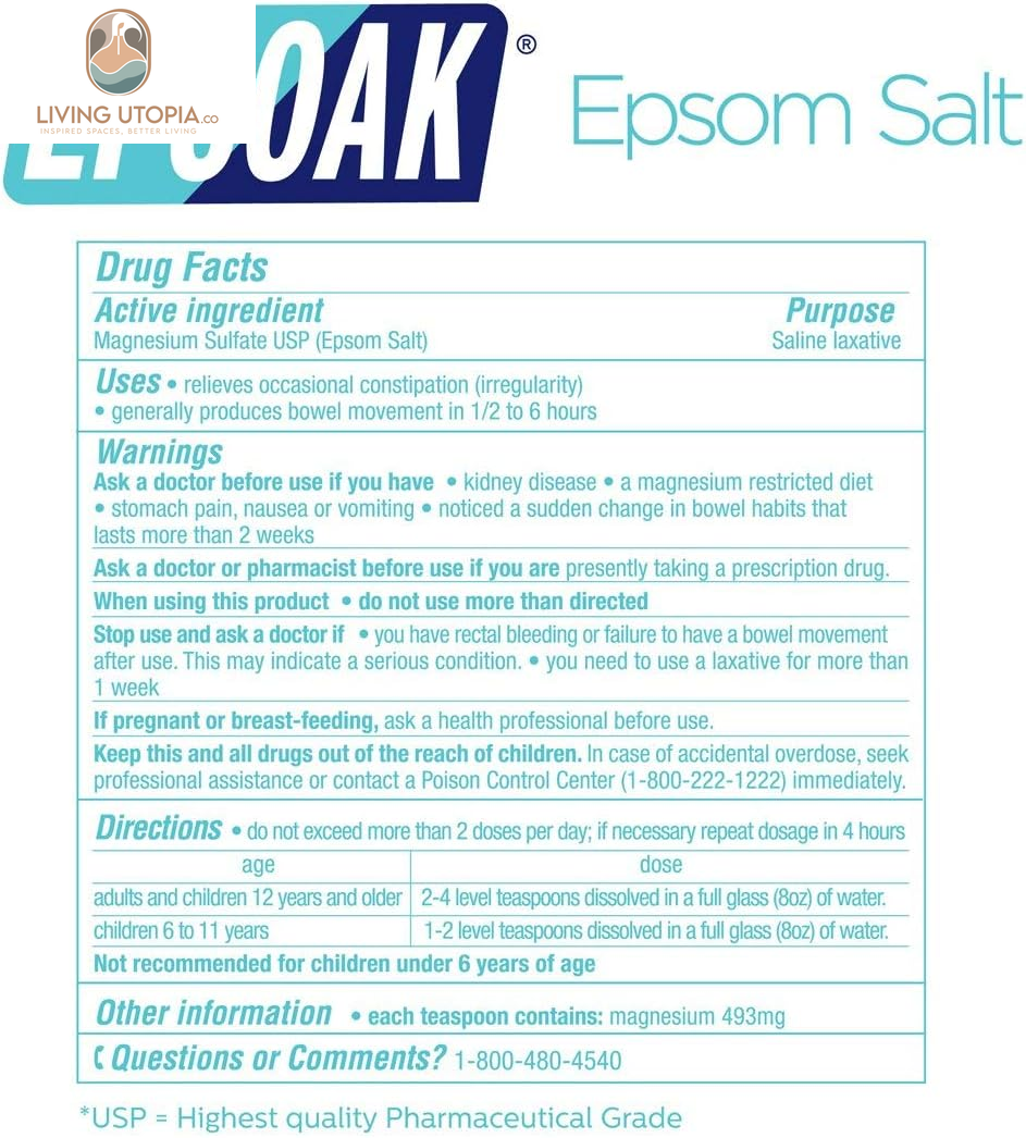 Epsom Salt 10 Lbs. (Qty. 2, 5 Lb. Bags) Magnesium Sulfate USP