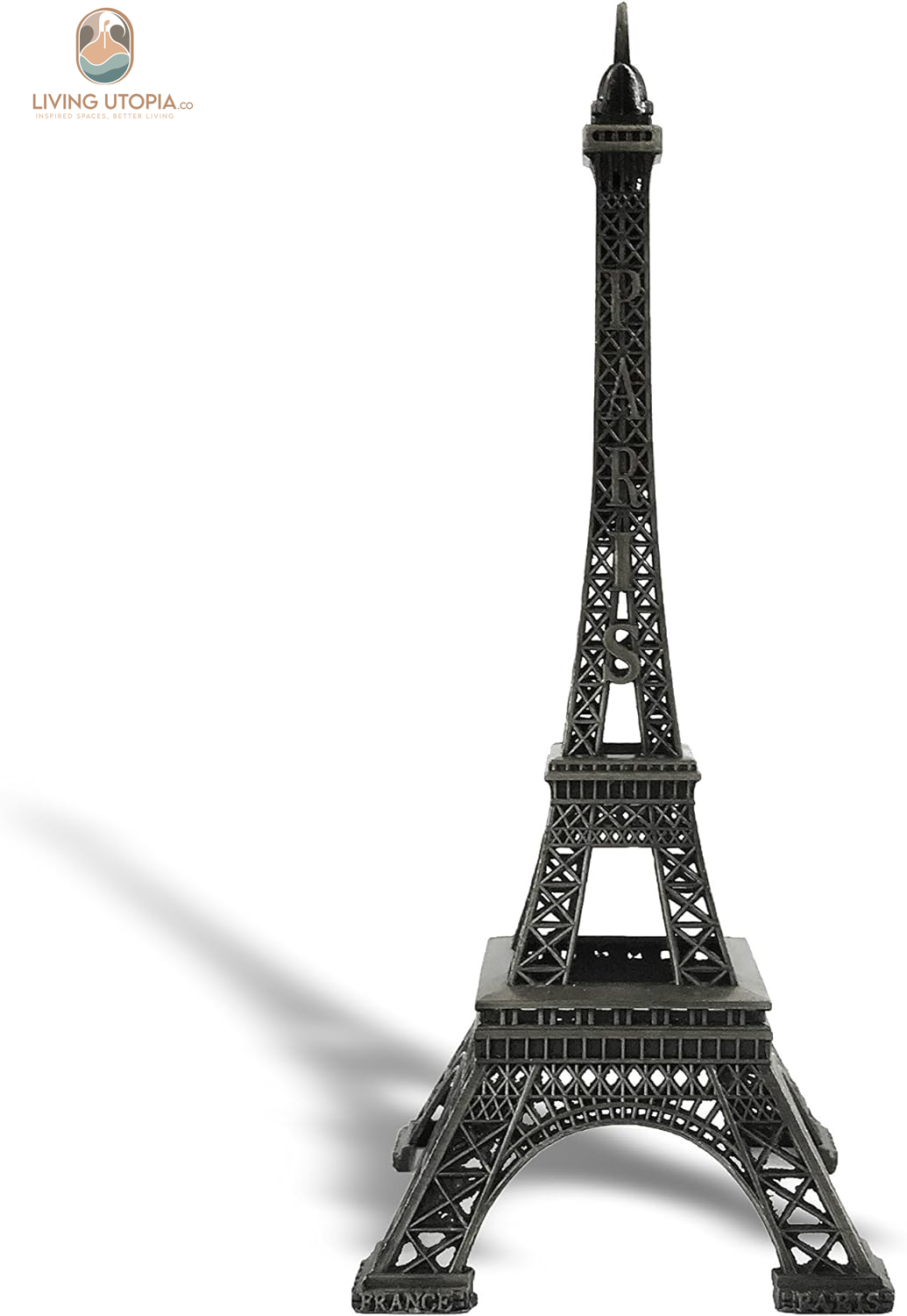 10" Eiffel Tower Statue Decor Alloy Metal, Black