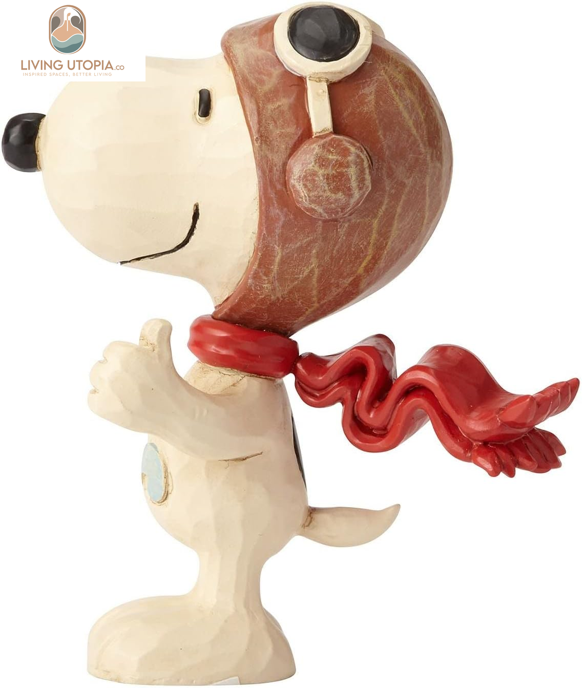 Jim Shore Peanuts Snoopy Flying Ace Miniature Figurine, 3 Inch, Multicolor