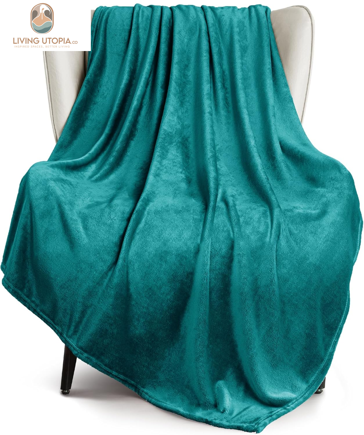 Extra Large Fleece Throw Blanket for Couch, Sofa, 300GSM Super Soft and Warm Blankets, Teal Throw All Season Use, Cozy, Plush, Lightweight, 50X70 Inches