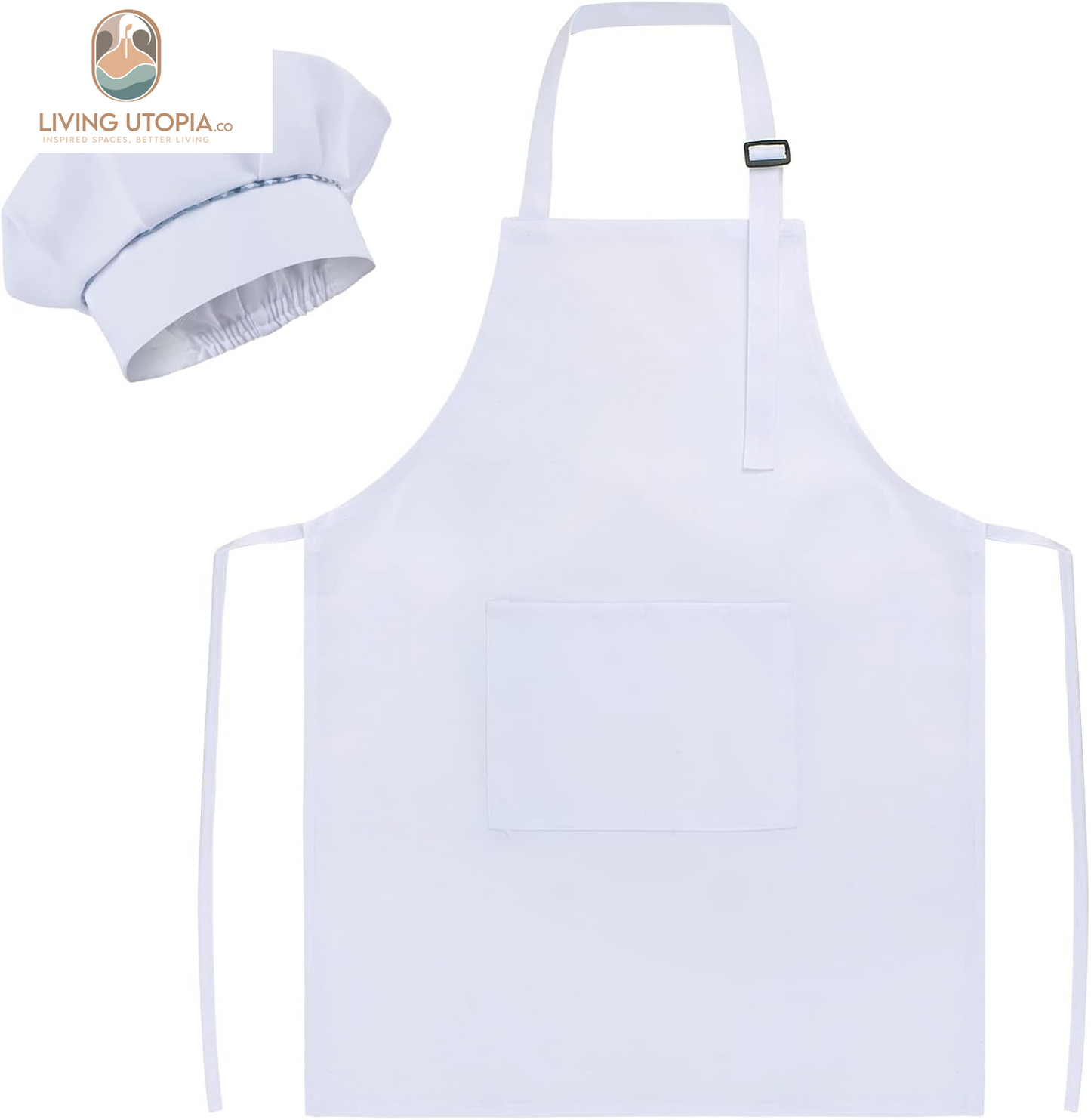 Kids Apron and Hat Set Children Chef Apron for Cooking Baking Painting