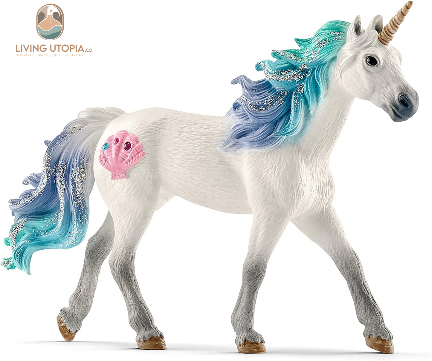 Bayala, Unicorn Toys for Girls and Boys, Sea Unicorn Stallion with Gems, Blue and Purple, Ages 5+