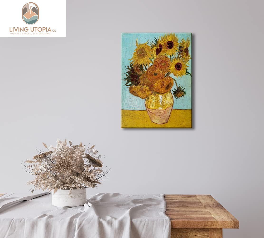 Sunflower by Vincent Van Gogh Oil Paintings Reproduction Modern Floral Giclee Canvas Prints Artwork Flowers Pictures on Canvas Wall Art for Home and Office Decorations