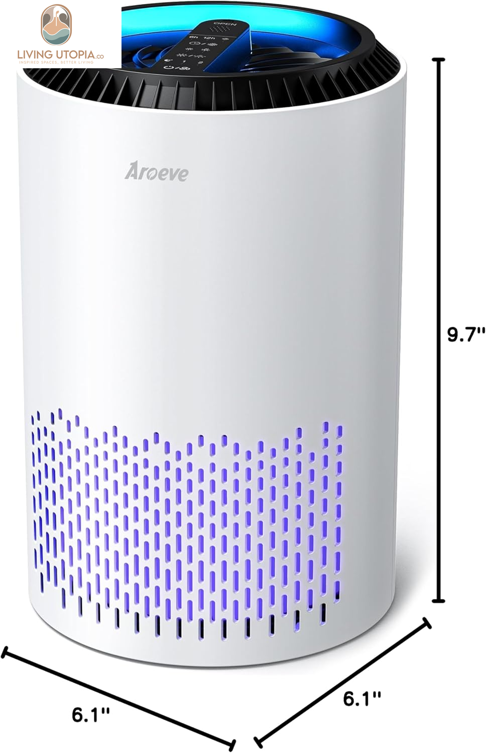 Air Purifiers for Bedroom Home, Air Purifier for Smoke Pollen Dander Hair Smell Air Cleaner with Sleep Mode Speed Control for Bedroom Office, MK01- White(Available for California)