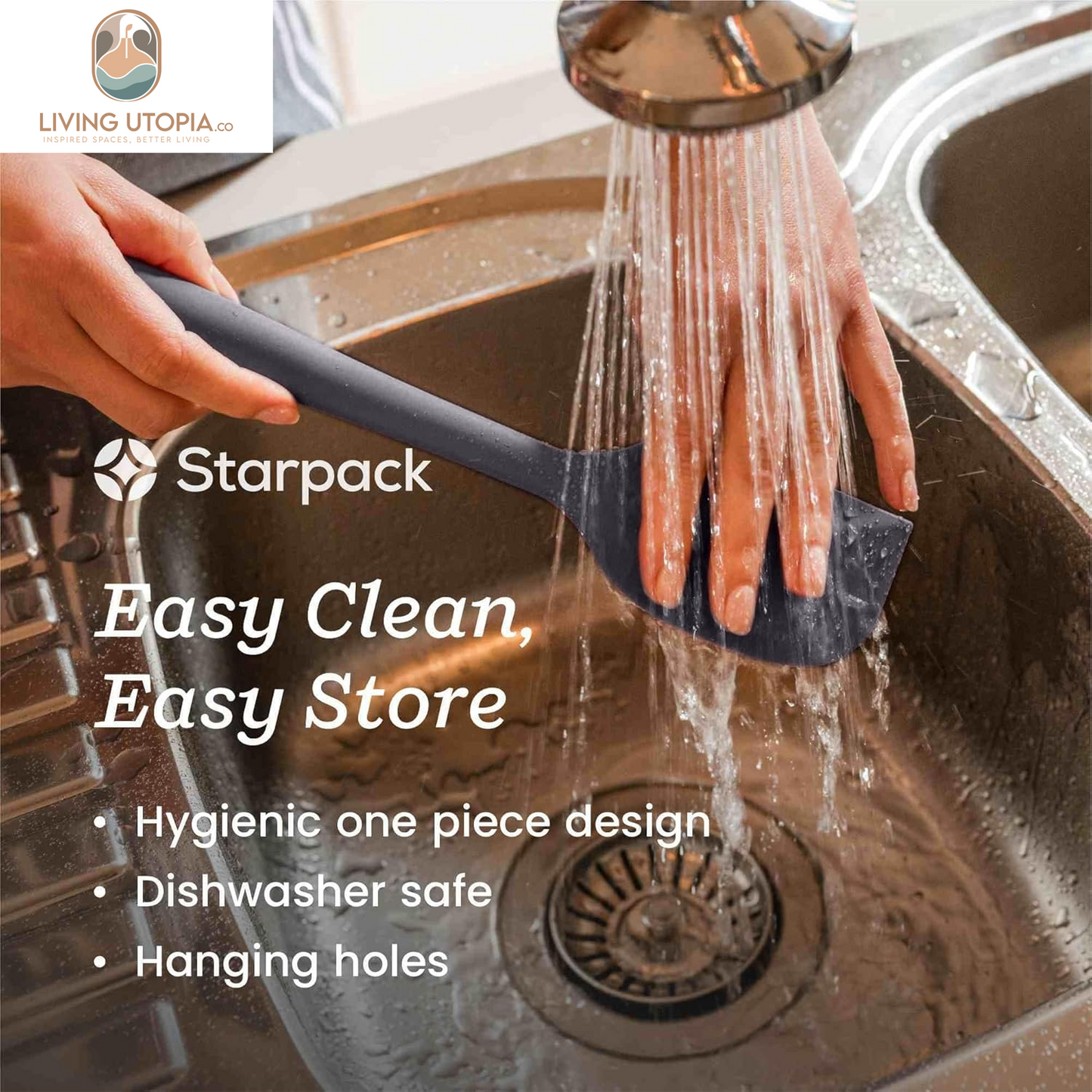 Starpack 'Flip & Whip' Premium Silicone Baking Utensils Set (5 Pcs) - Cooking Utensils with Heat Resistant to 600°F - Baking Utensils - Large & Small Spatulas, Whisk & Basting - Brush Baking Tool Set
