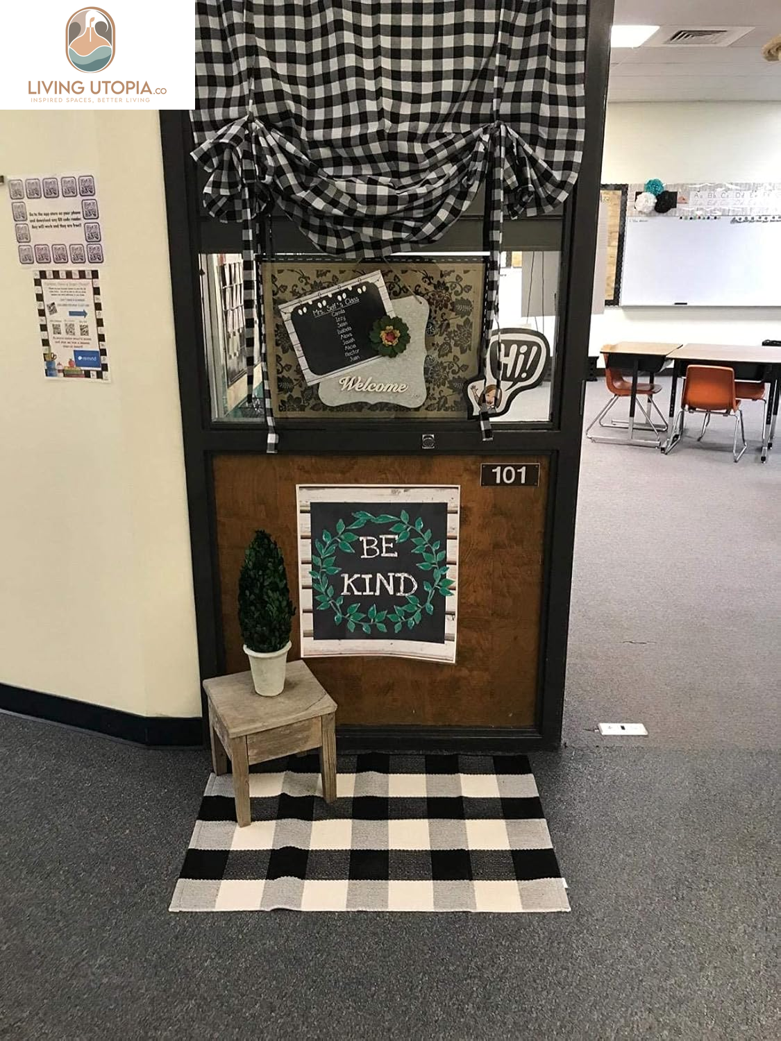Cotton Buffalo Plaid Rug 2'X3' Black and White Checked Rug Washable Doormats Indoor Outdoor Rugs for Layered Front Door Mats, Porch, Kitchen, Farmhouse, Entryway