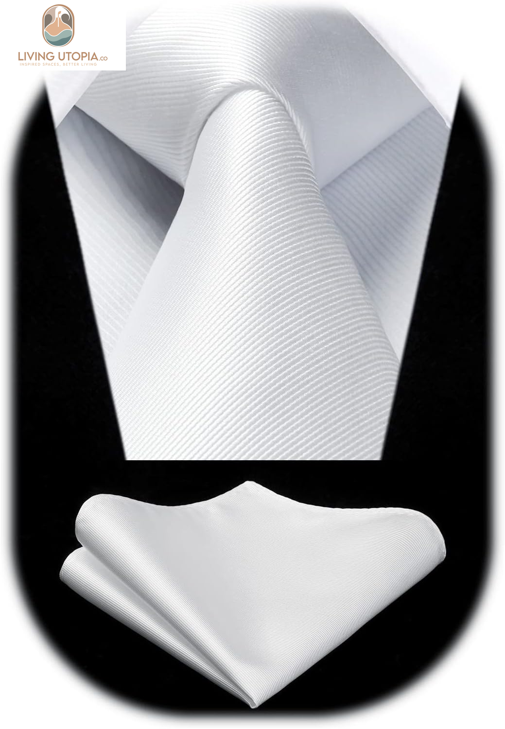 Mens Ties Solid Color Ties for Men Formal Necktie with Pocket Square Set Satin Silk Neck Tie Handkerchiefs Set