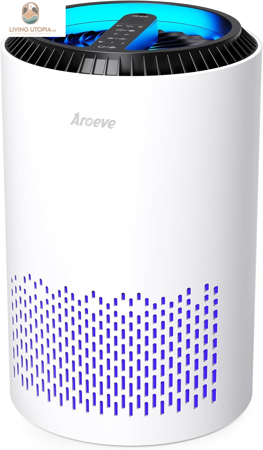 Air Purifiers for Bedroom Home, Air Purifier for Smoke Pollen Dander Hair Smell Air Cleaner with Sleep Mode Speed Control for Bedroom Office, MK01- White(Available for California)
