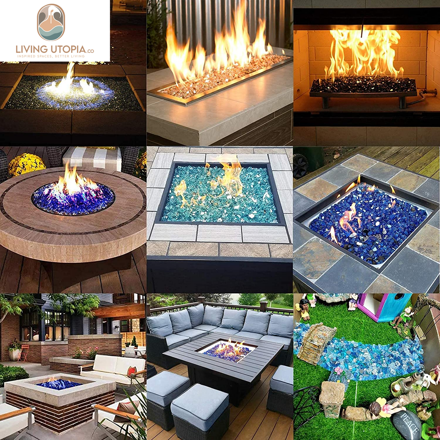 Clear Reflective Fire Pit Glass – 10 lb