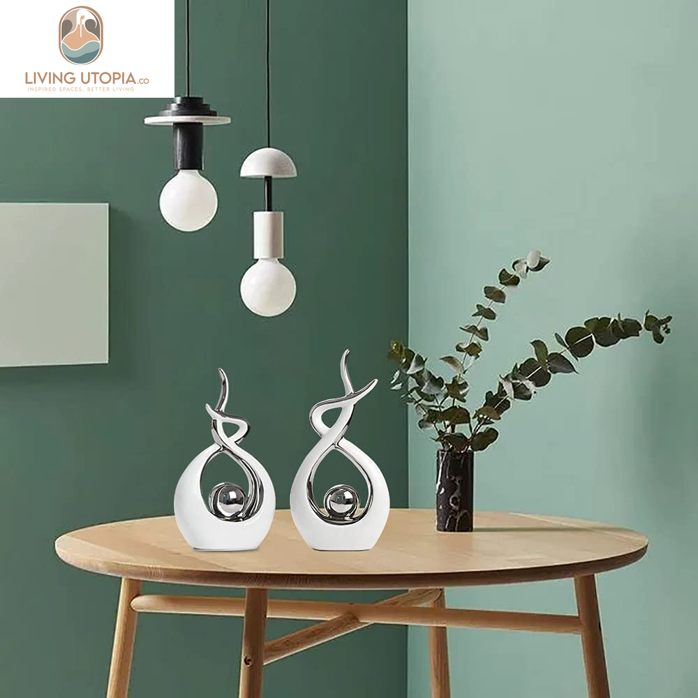 Home Decor Modern Abstract Art Ceramic Statue Table Decorations for Dining Room Living Room Office Centerpiece