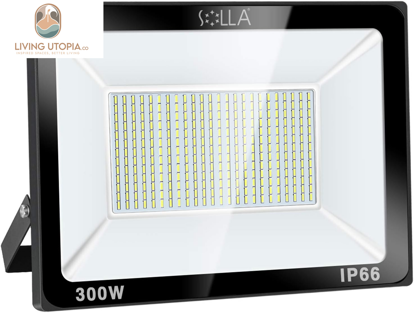 300W LED Flood Light, IP66 Waterproof, 24000Lm, 1600W Equivalent, Super Bright Outdoor Security Lights, 6000K Daylight White, Floodlight Landscape Wall Lights