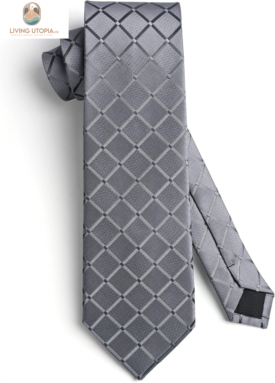 Plaid Checkered Tie Handkerchief Woven Classic Formal Men'S Necktie & Pocket Square Set