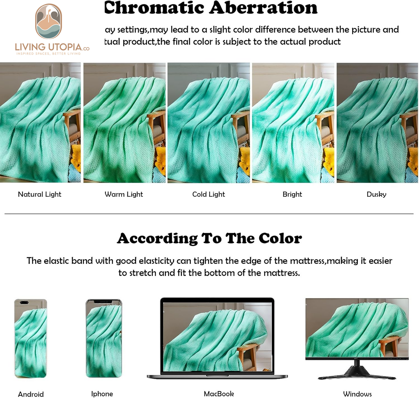 Super Soft Throw Blanket Aqua Premium Silky Flannel Fleece Leaves Pattern Lightweight Bed Blanket All Season Use (Aqua, Throw(40"X50"))