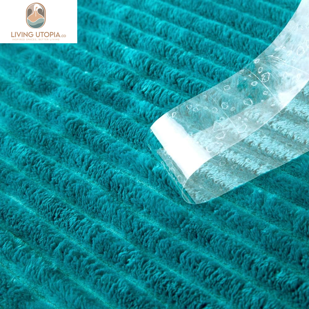 Fleece Throw Blanket for Couch 300GSM Super Soft Lightweight Plush Striped Blanket, Teal Blue Warm Cozy Breathable Ribbed Blanket for Bed/Sofa, Throw Size 50"X60", Turquoise