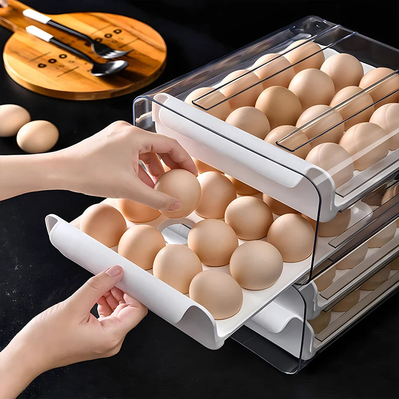 Organized display of various food items stored in clear, airtight containers