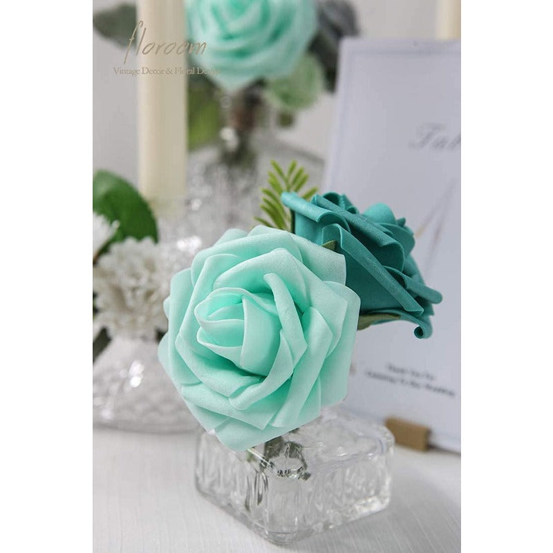 Robin's Egg Blue Foam Roses