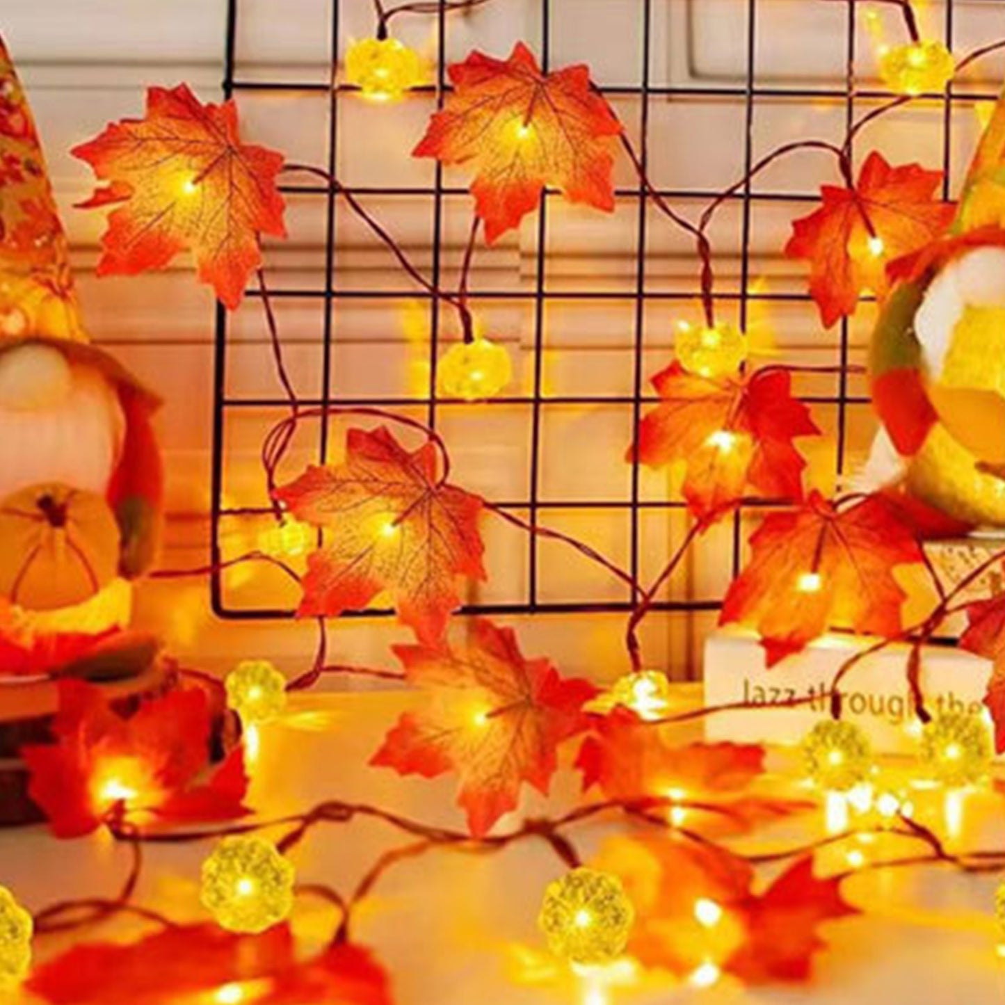 Maple Leaf Garland Lights