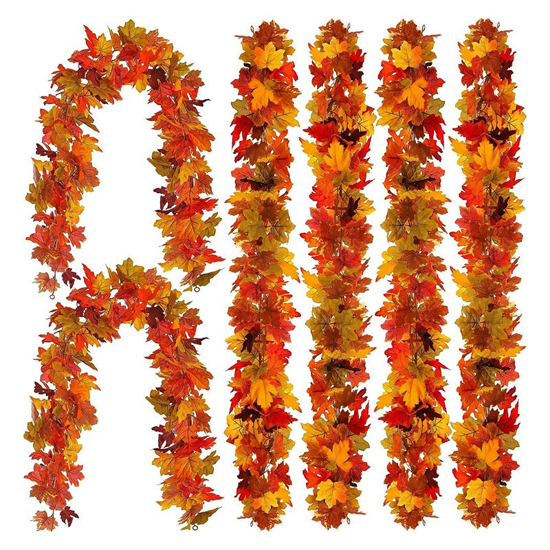 Maple Leaves Lighted Garland