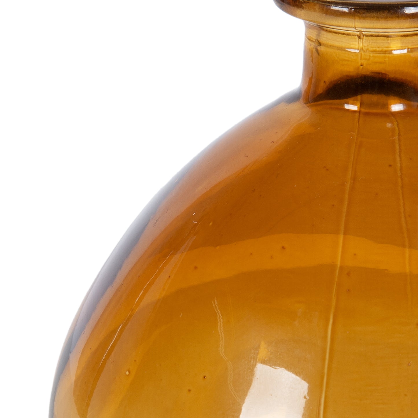 5.7" Amber Translucent Glass Indoor Tabletop Vase by