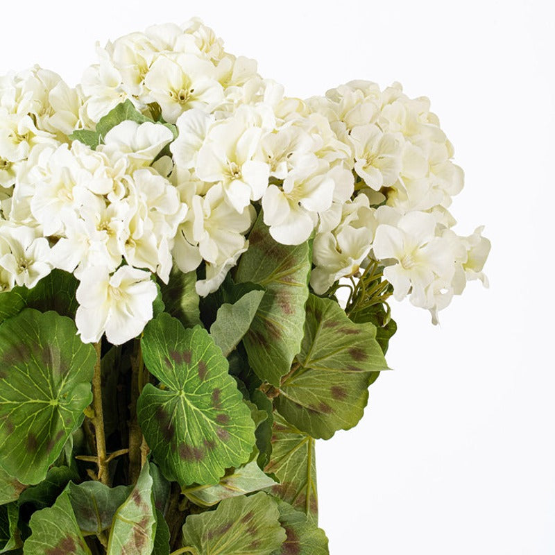 White Artificial Geranium Bushes