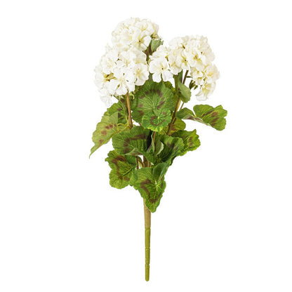 White Artificial Geranium Bushes