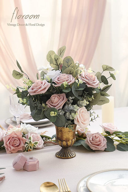 Artificial Shabby Blush Foam Roses