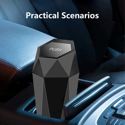 Mini Car Trash Can Automotive Litter Bags & Baskets Black, 7.87 X 3.14 Inches, 2 Pcs