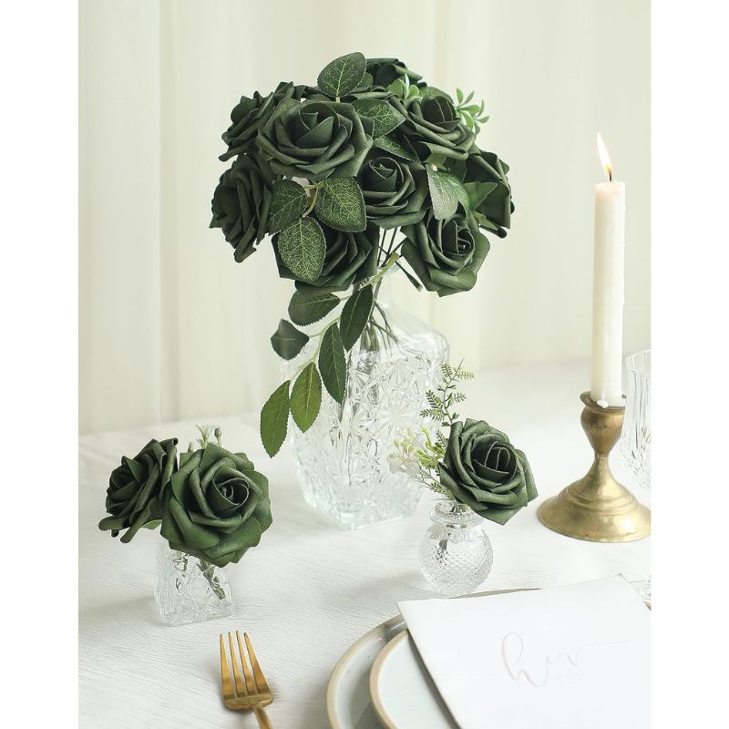 Emerald Green Foam Flowers