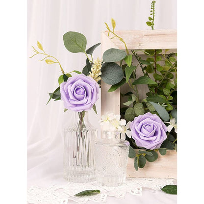 50-Pack Purple Series Foam Roses