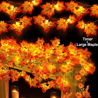 Maple Leaves String Lights - 2 Pack