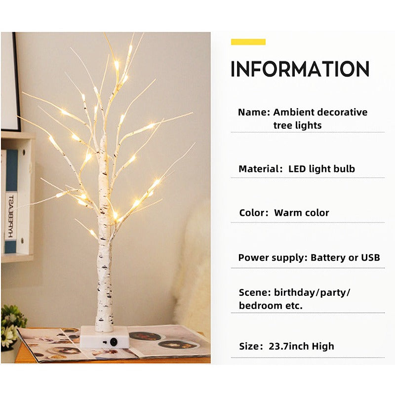 Lighted Birch Tree Set - 2 Pack