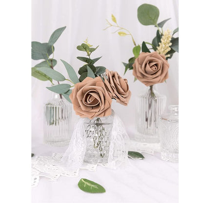 50-Pack Dusty Brown Foam Roses