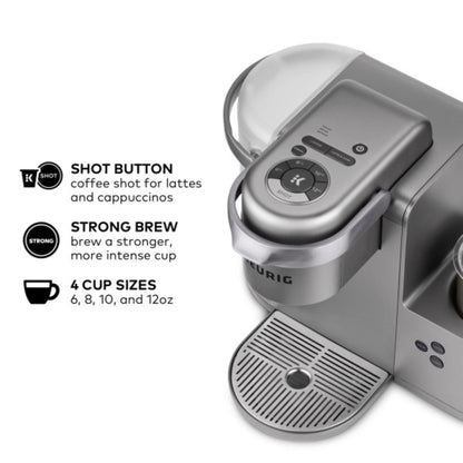 K-Cafe Special Edition Single Serve K-Cup Pod Coffee, Latte and Cappuccino Maker, Nickel