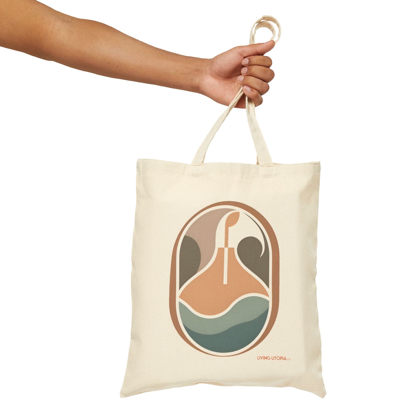 Living Utopia Cotton Canvas Tote Bag