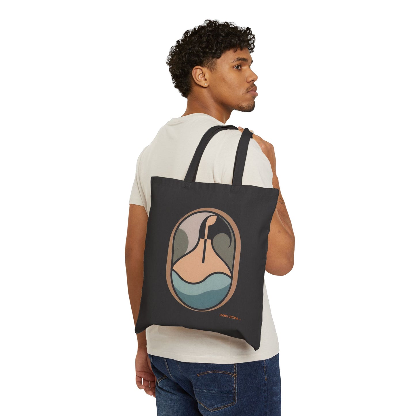 Living Utopia Cotton Canvas Tote Bag