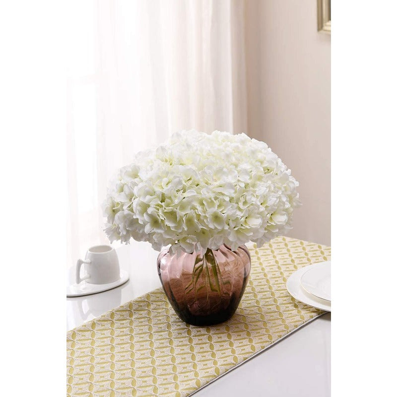 White Hydrangea Flowers w/ Stems