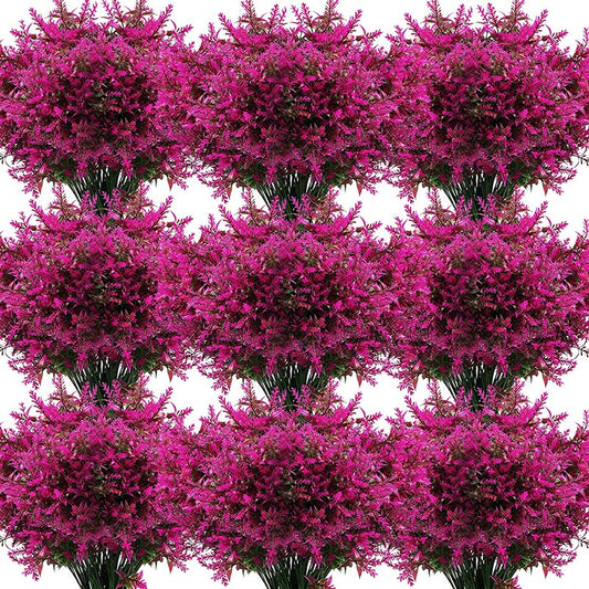 24-Bundle Artificial Magenta Flower Shrubs