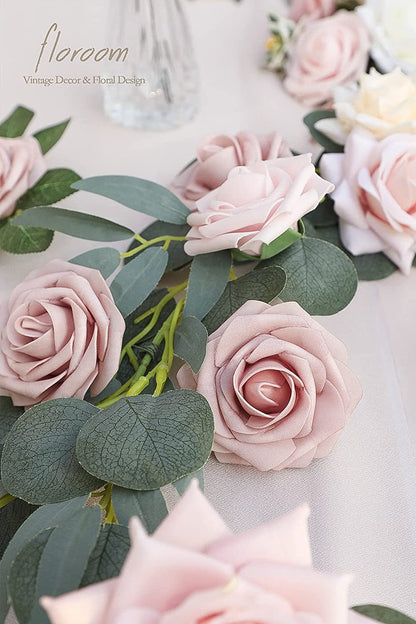 Artificial Shabby Blush Foam Roses